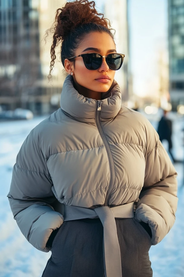 Puffer Jackets with a Twist: Belted and Fitted for Winter - photo 4