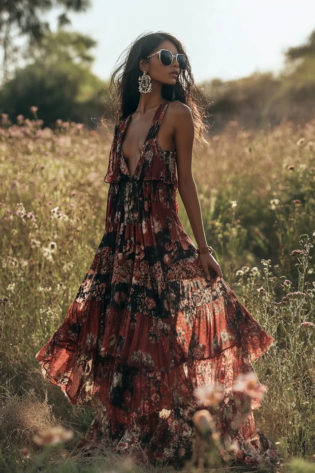 Maxi Dresses with Tiered Skirts for Boho Vibes - photo 4