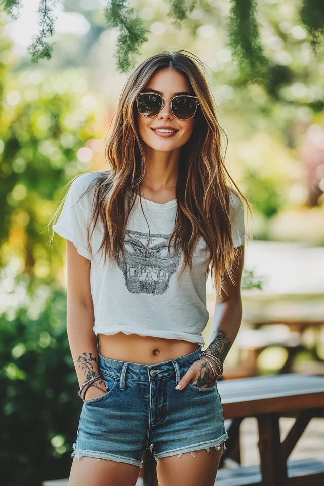 Laid-Back BBQ Attire with Denim Shorts - photo 4
