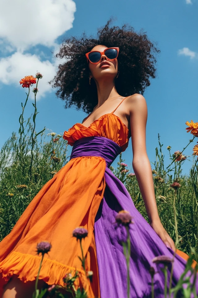 Playful Orange and Purple Color Combinations for Sundresses - photo 11