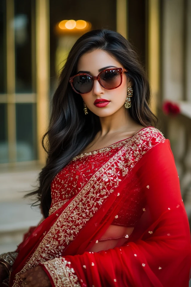 Bold Red Sarees for Cultural Weddings - photo 12