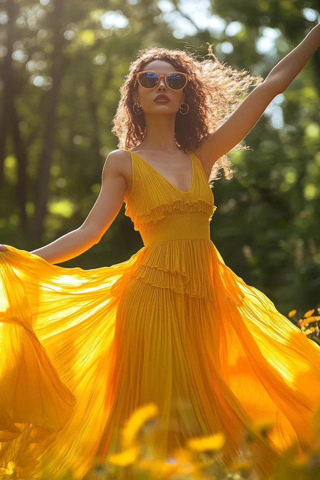 Bright Yellow Dresses for Summer Solstice Celebrations - photo 12
