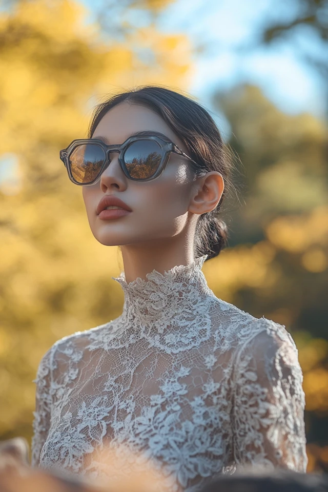 Pairing Lace with Wool for Feminine Fall Dresses - photo 12