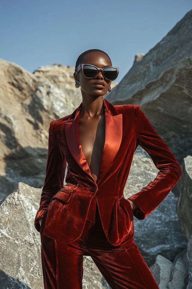 Luxe Velvet Pantsuits for Fall Evening Wear - photo 12