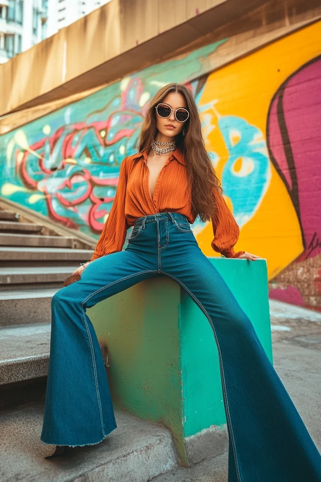 Flared Jeans for Retro-Inspired Outfits - photo 12