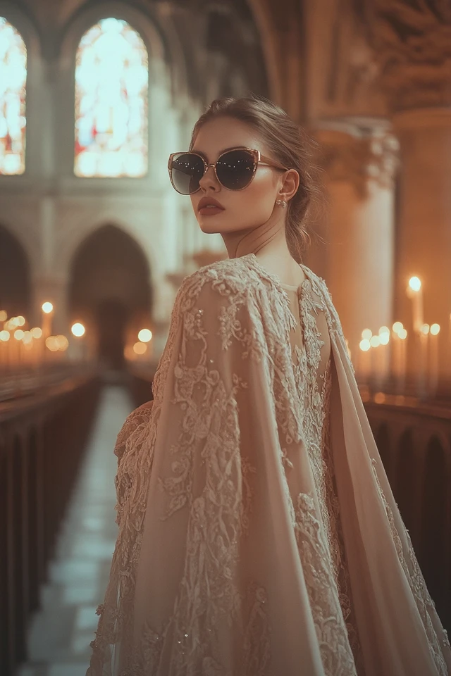 Elegant Cape Dresses for Cathedral Weddings: Timeless Sophistication Meets Modern Glamour