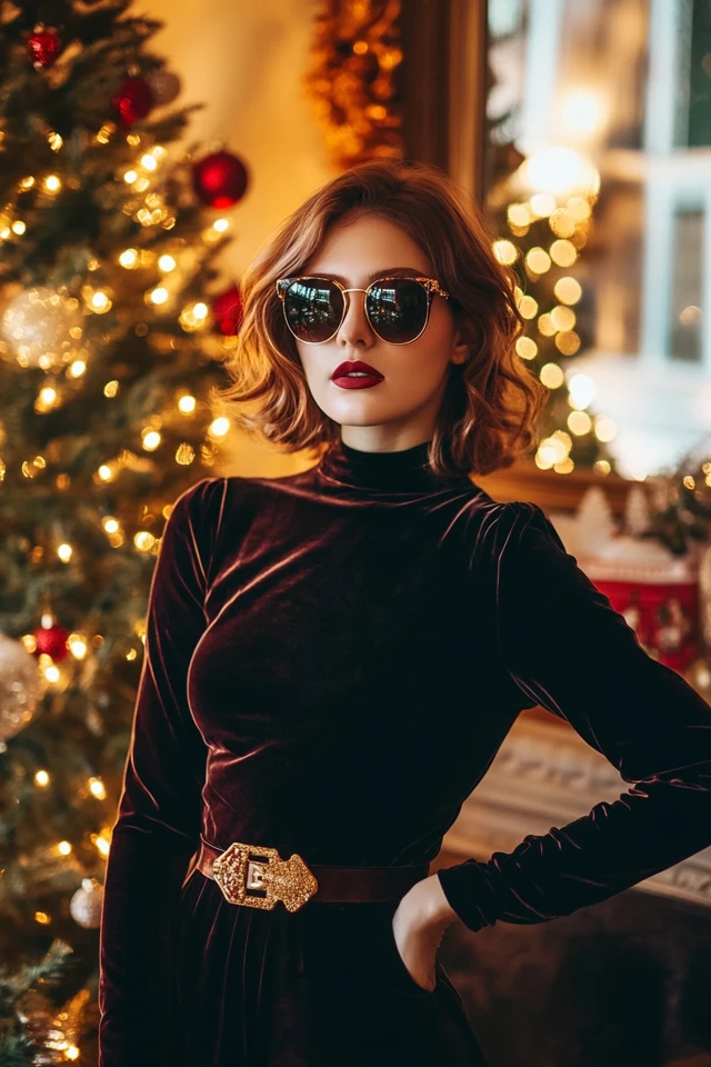 Velvet Tops and Skirts for Christmas Family Portraits: Timeless Elegance and Festive Charm