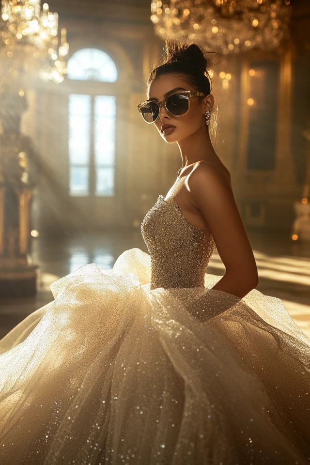 Tulle and Beaded Accents for Glamorous Evening Gowns: Capturing Elegance and Drama