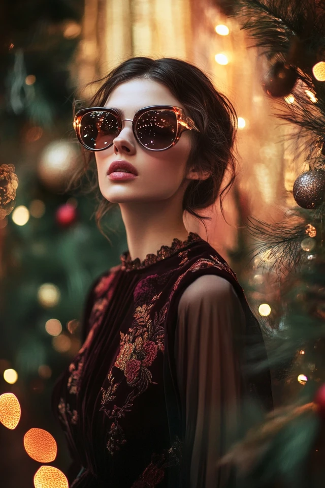 Sheer Panels and Velvet for Unique Holiday Dresses: The Perfect Blend of Drama and Elegance