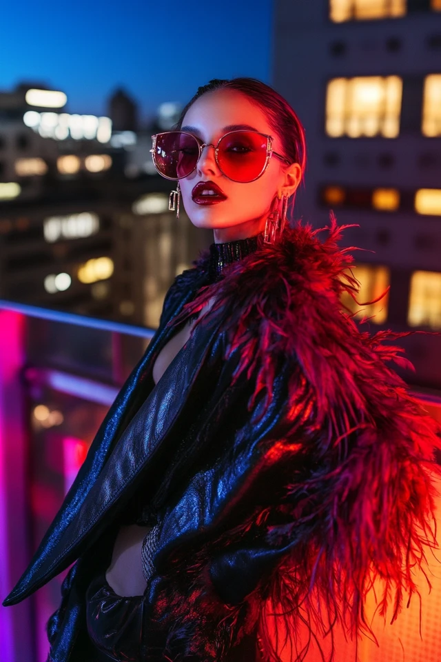 Leather and Feathers in Bold Party Coats: A Statement Piece for Every Celebration