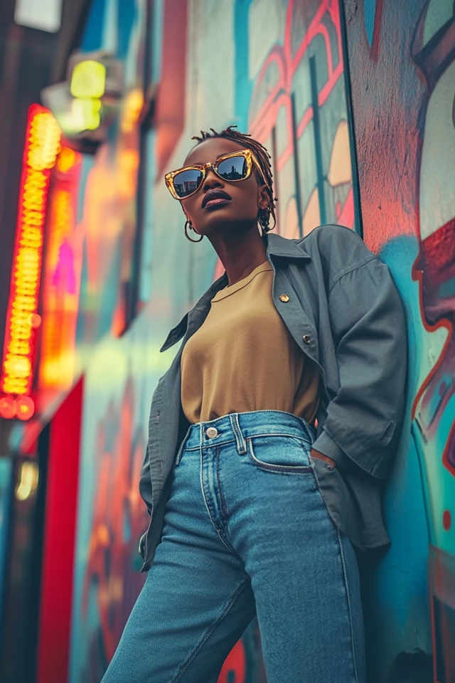Denim and Metallics for Edgy Everyday Looks