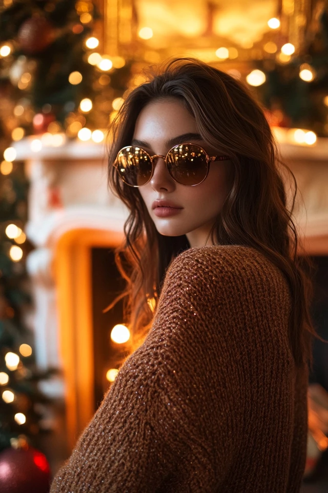 Metallics and Knits for Stylish Holiday Sweaters