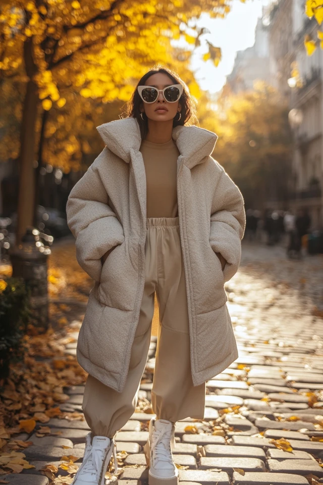 Oversized Parkas in Neutral Tones for Fall Layering
