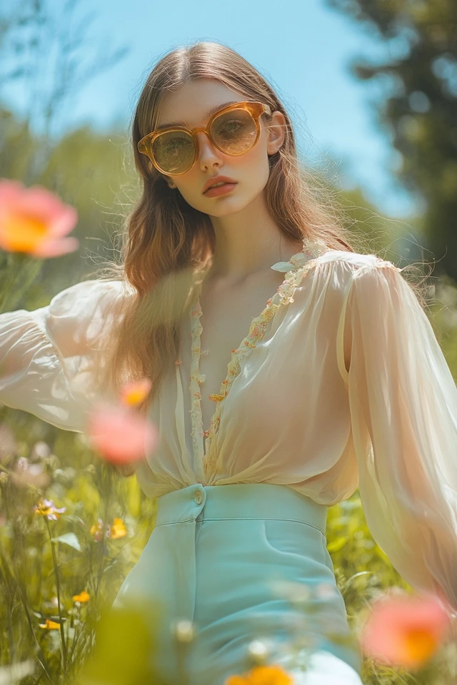 Soft Pastel Blouses for Easter Spring Looks
