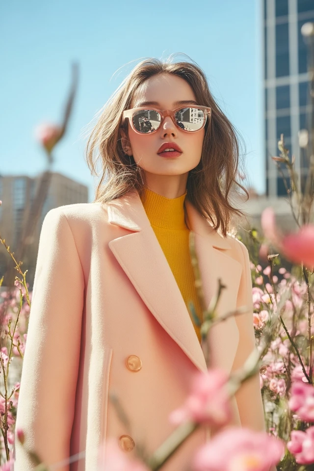 Bright Outerwear in Pastel Tones for Spring Trends