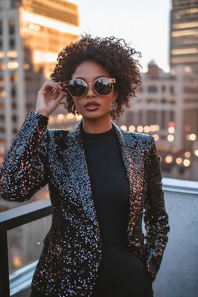 Sparkly Sequin Blazers for Winter Party Vibes