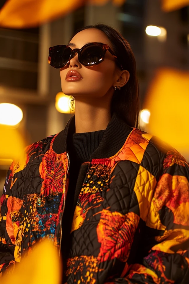 Quilted Jackets with Bold Prints for Fall Statements