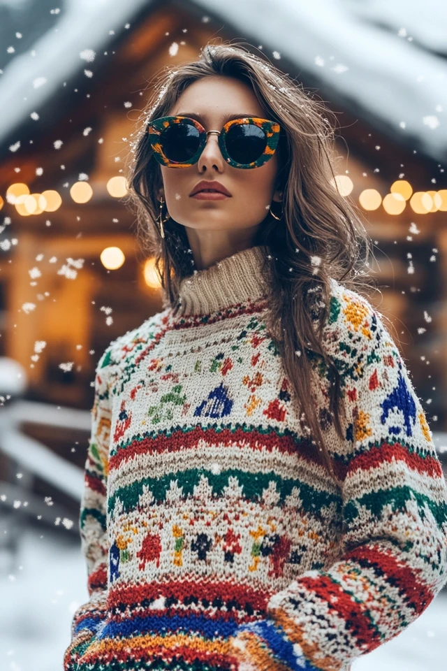 Colorful Knitwear with Fun Patterns for Winter Warmth