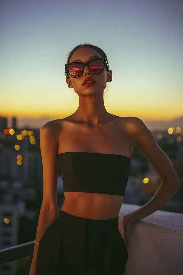 Sculpted Bandeau Tops for Bold Looks
