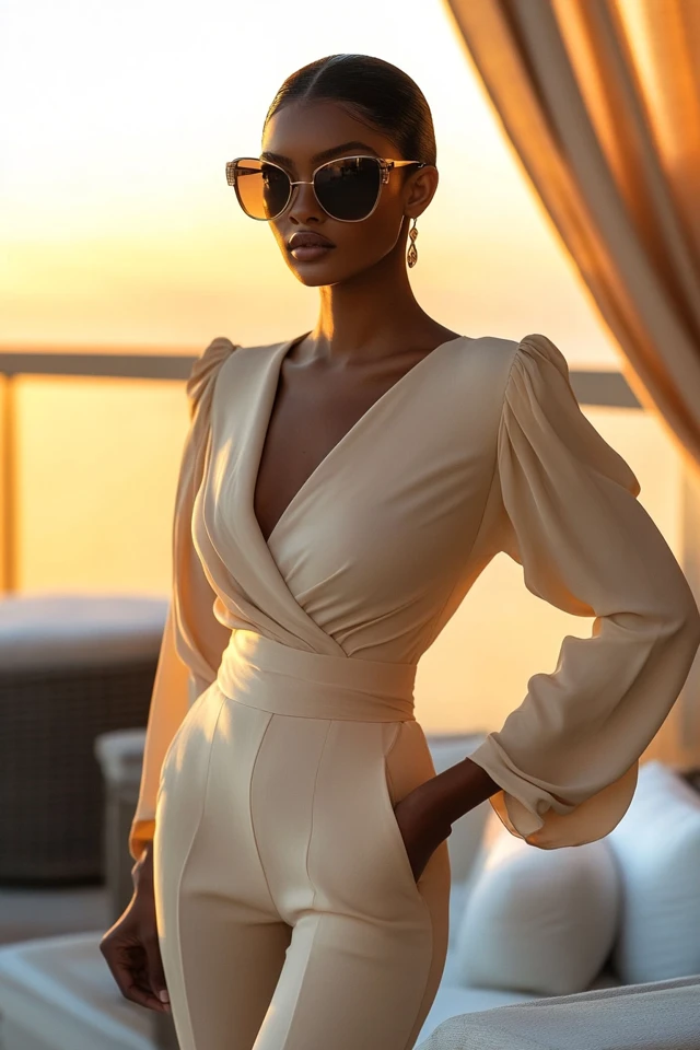 Fitted Wrap Tops with Statement Sleeves: The Perfect Blend of Elegance and Drama