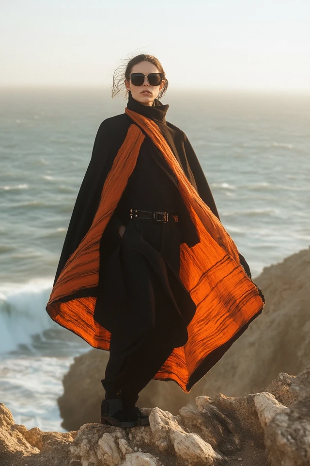 Oversized Ponchos with Sculptural Shapes: The Art of Effortless Elegance