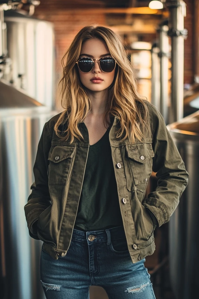 Edgy Brewery Tour Styles with Utility Jackets: Functional Fashion for Casual Outings