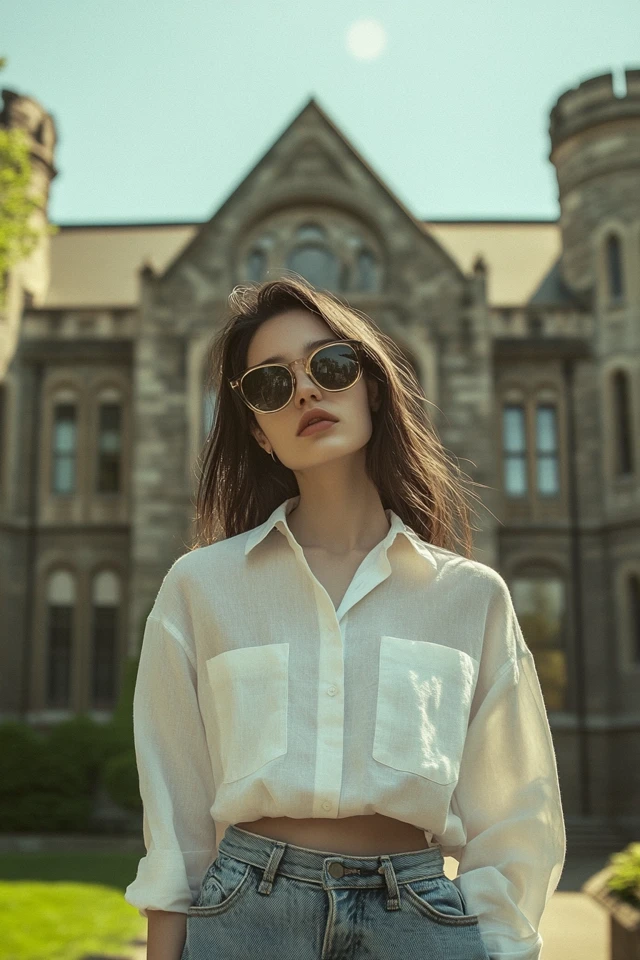 Casual Campus Styles with Oversized Button-Downs: Effortless Comfort Meets Academic Chic