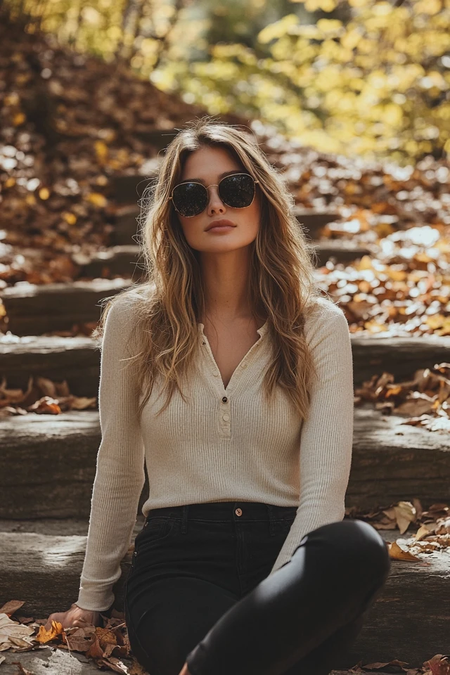 Soft Henley Tops for Cool but Comfortable Fall Weather: A Timeless Wardrobe Staple