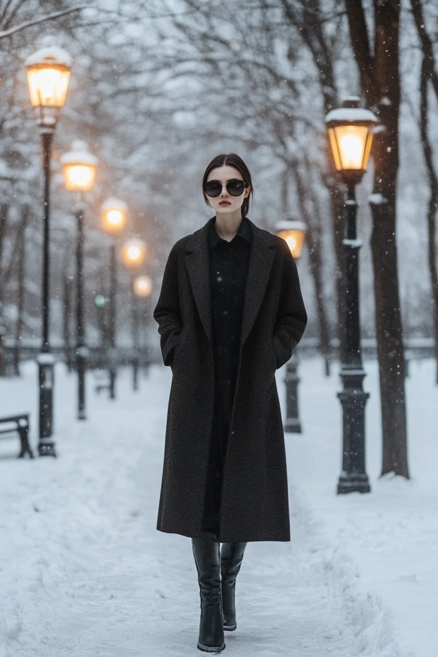 Minimalist Winter Stroll Outfits with Tailored Coats: Sophisticated Comfort for Crisp Days