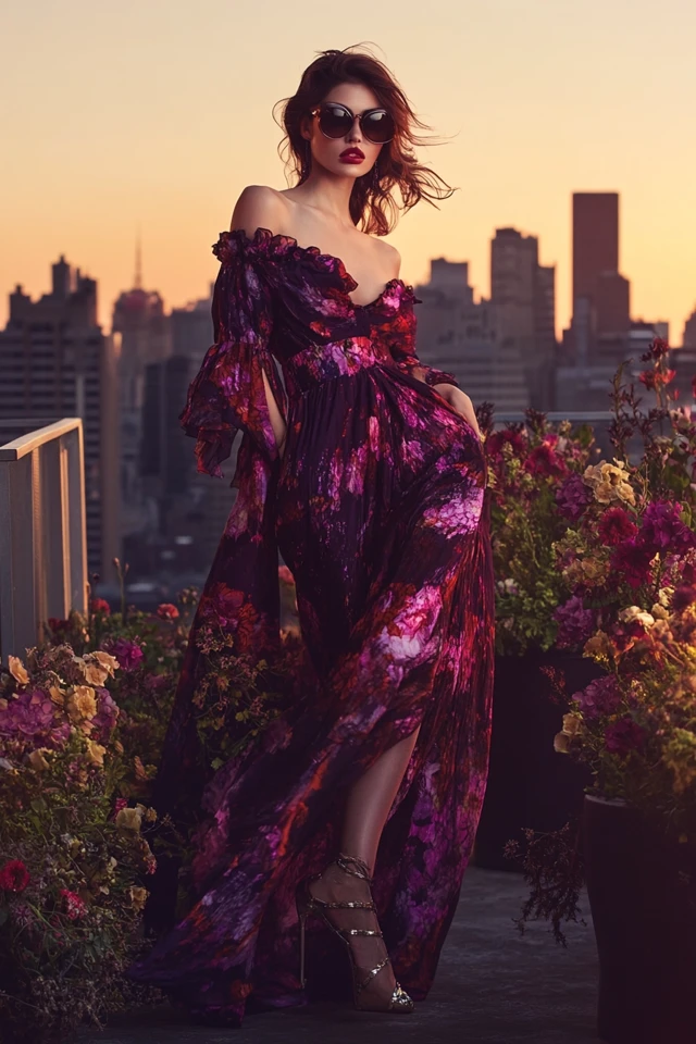 Bold Anniversary Trip Dresses with Jewel-Toned Hues: Celebrate in Vibrant Elegance