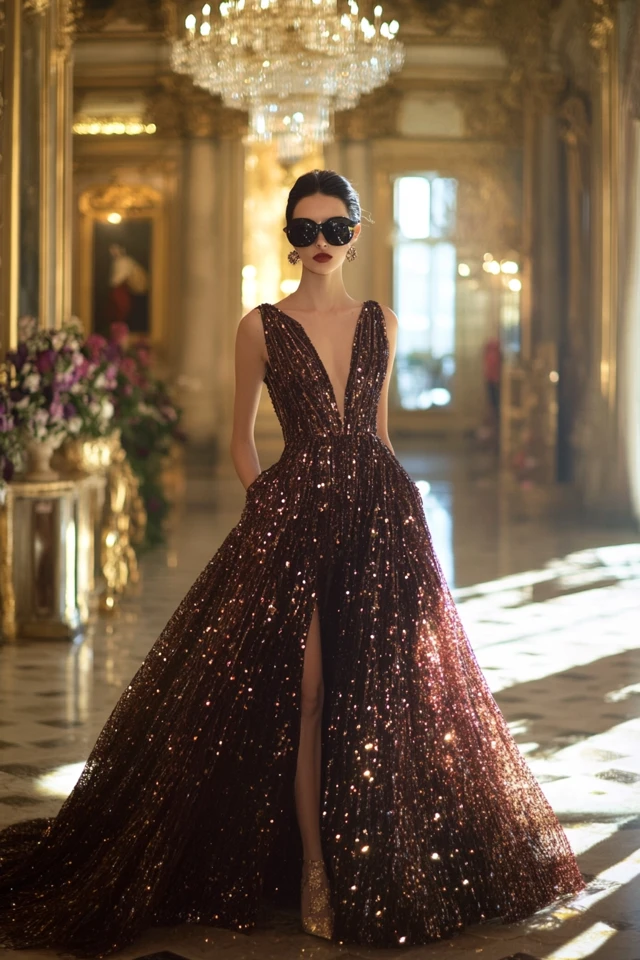 Glamorous Gala Dresses with Floor-Length Sequins: Shine Bright at Every Event