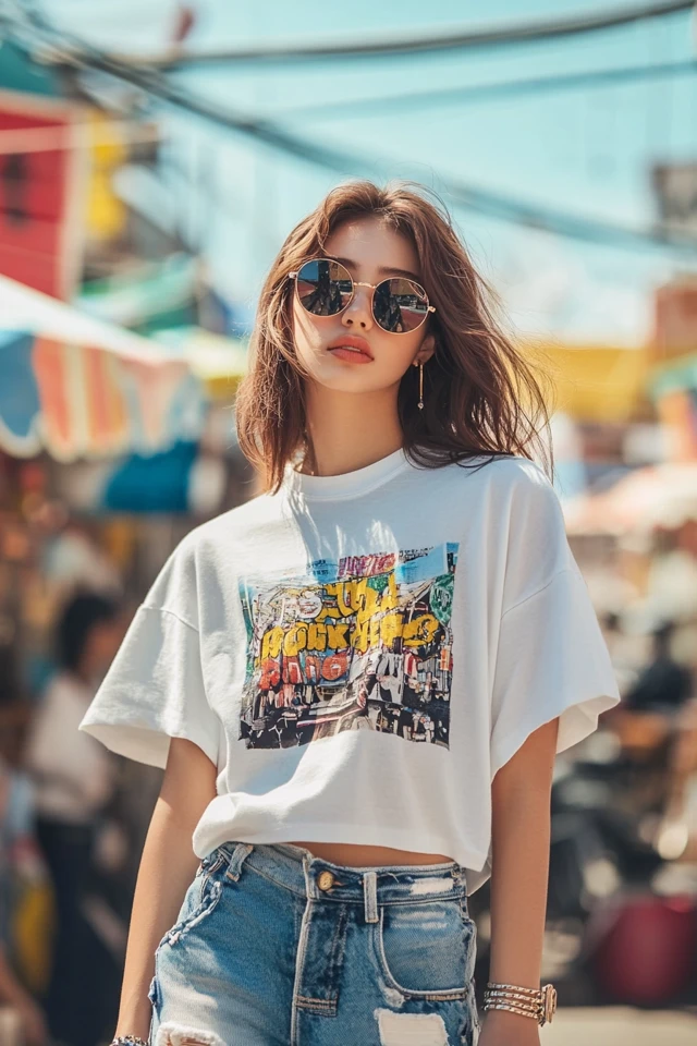 Trendy Flea Market Styles with Oversized Tees: Effortless Fashion for a Day of Treasure Hunting