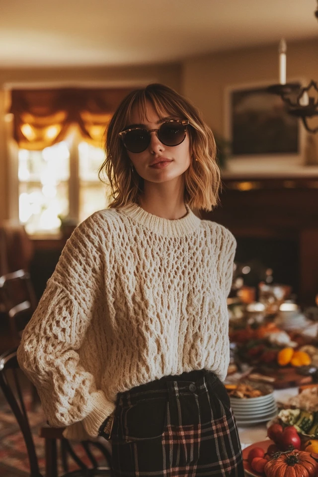 Trendy Friendsgiving Outfits with Festive Sweaters: Cozy Style for Heartwarming Gatherings