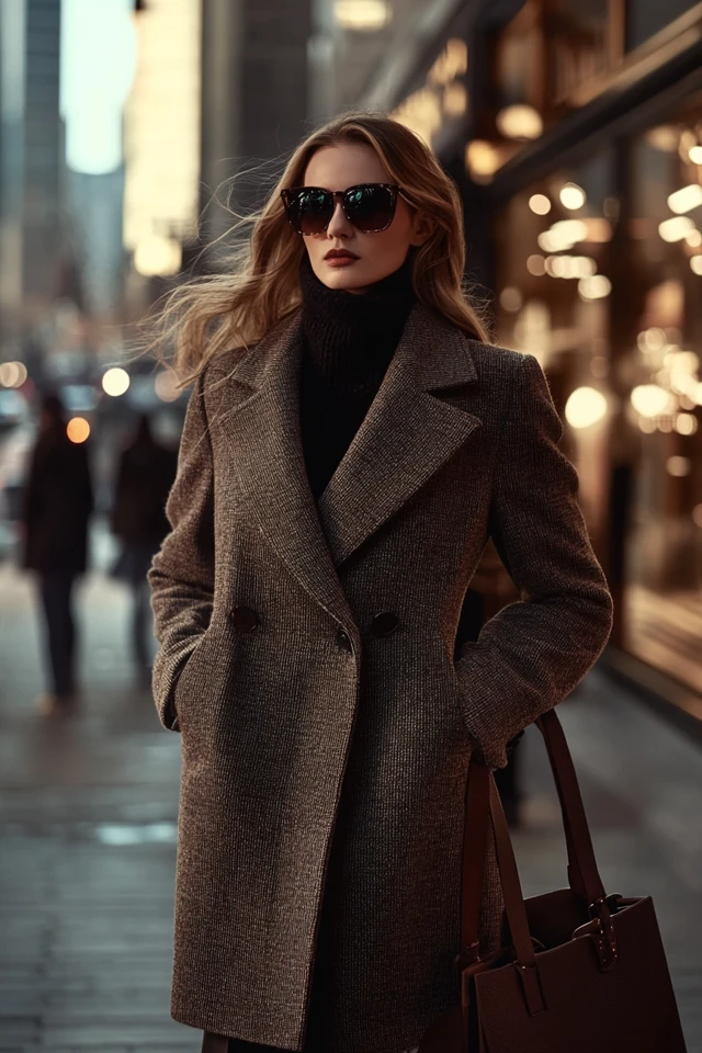 Classic Wool Overcoats for Windy Winter Workdays