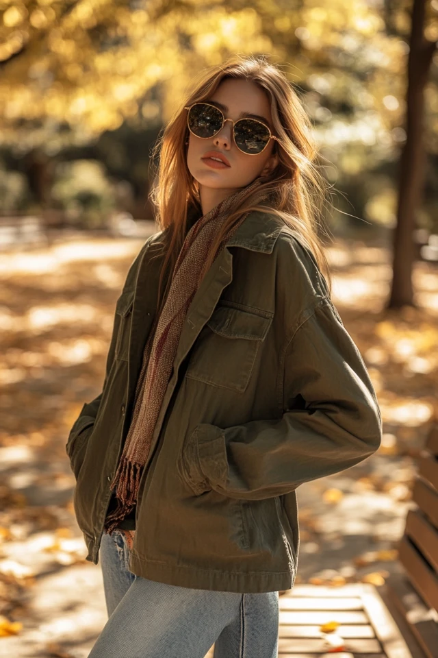 Relaxed Cargo Jackets for Mild Fall Winds