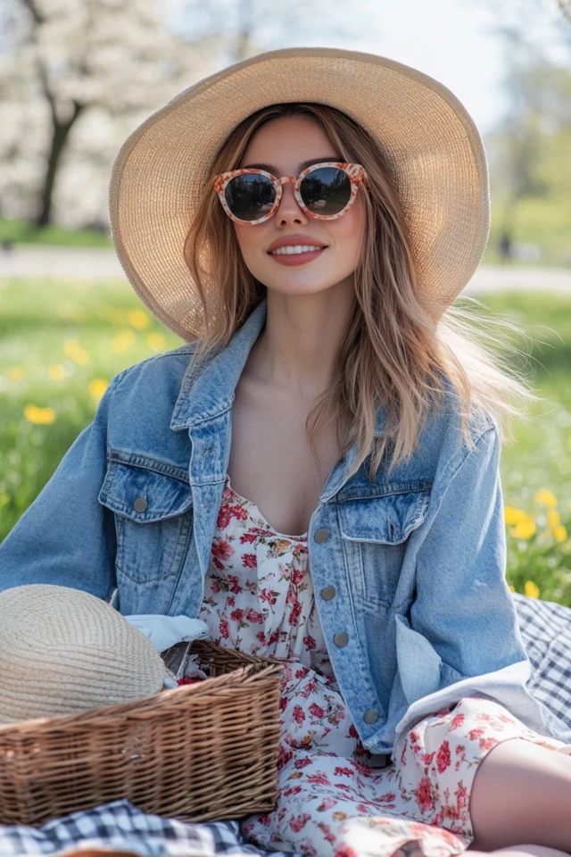 Relaxed Denim Jackets for Springtime Picnics