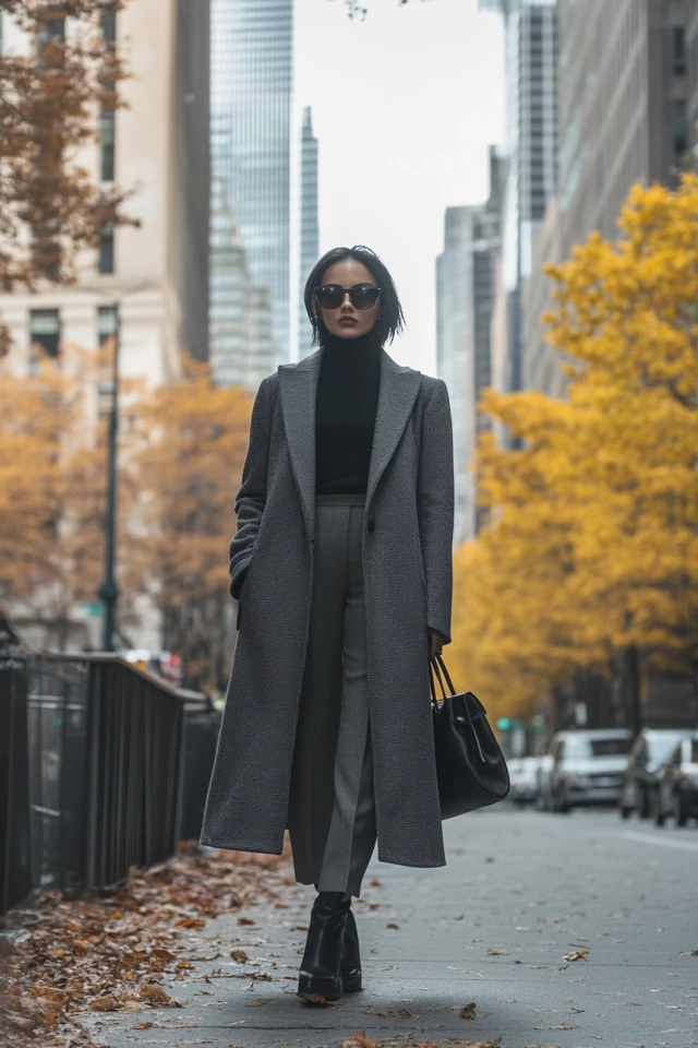 Layered Long Coats for Windy City Walks