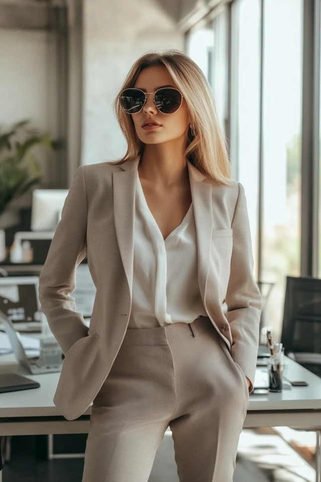 Relaxed Blazers for Cool Office Settings