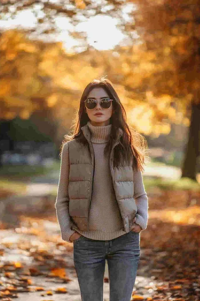 Layered Gilets for Breezy Fall Weather