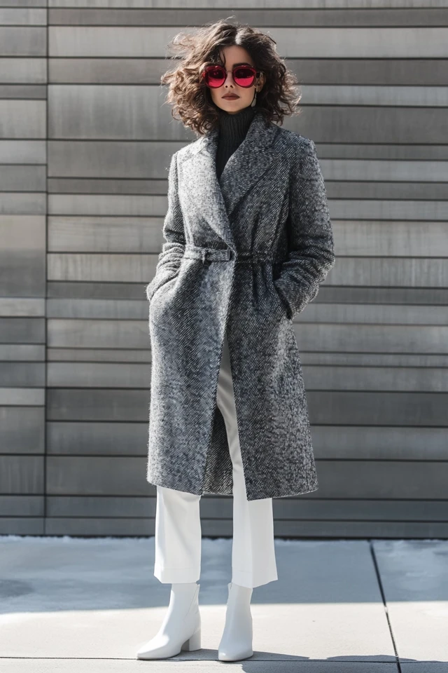 Balancing Trends with Charcoal and White