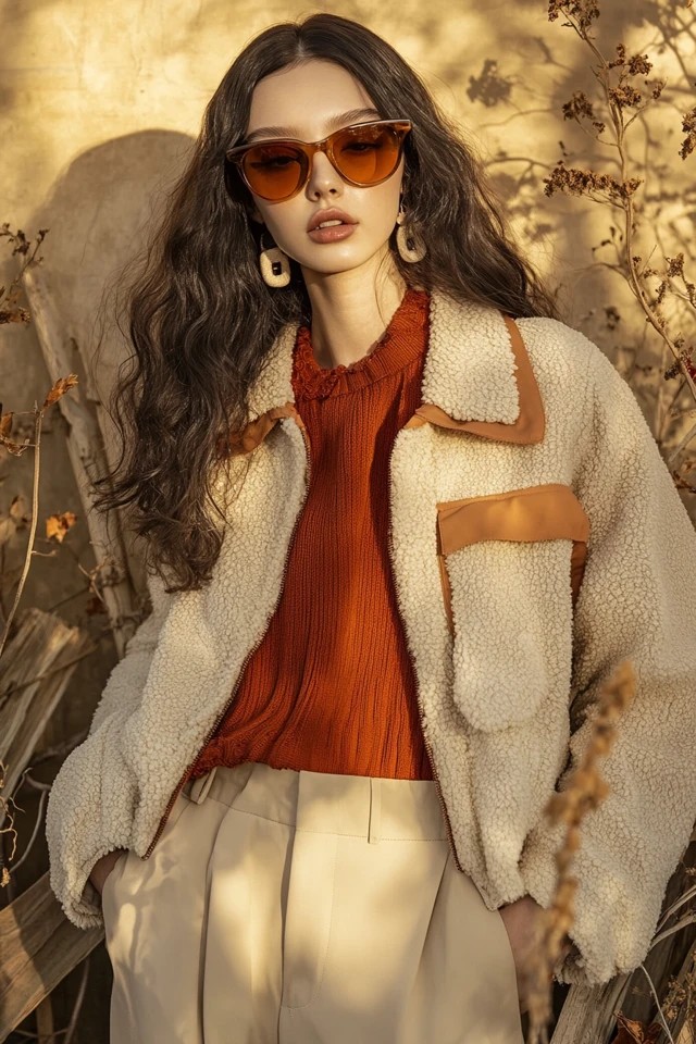 Warm Sand and Burnt Orange in Transitional Jackets
