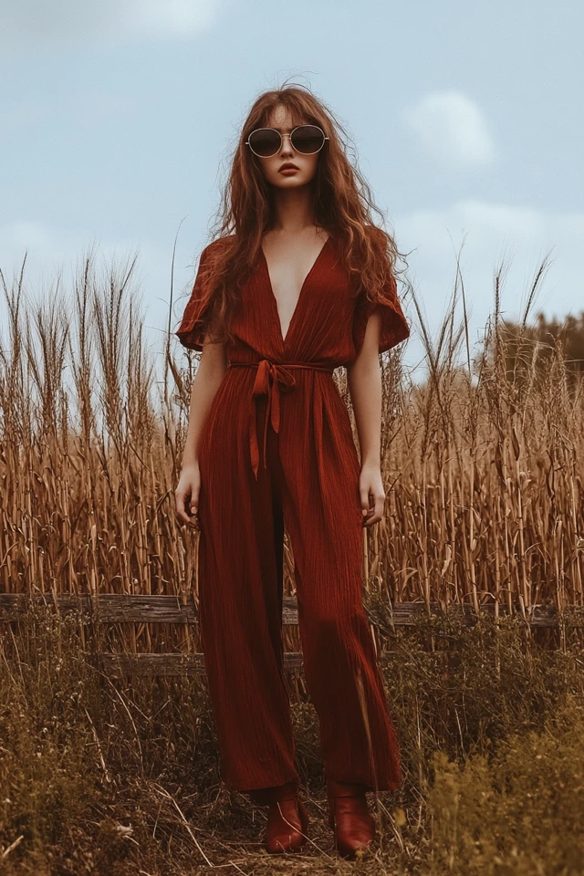 Earthy Tones for Harvest Festival Outfits