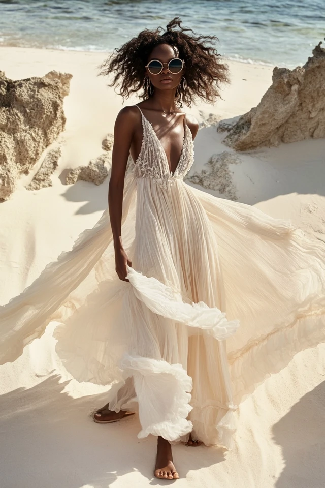Flowy Beach Dresses for Destination Weddings