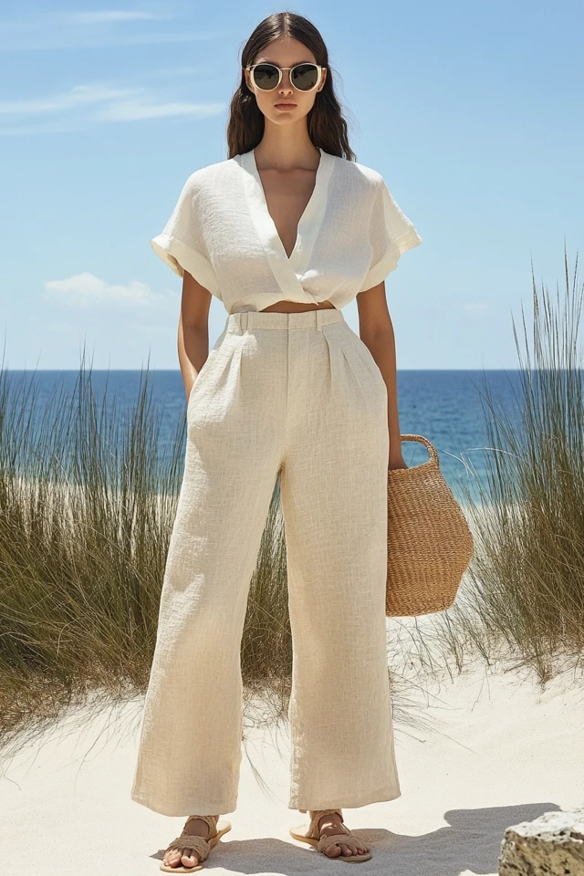 Wide-Leg Linen Pants for Summer Comfort