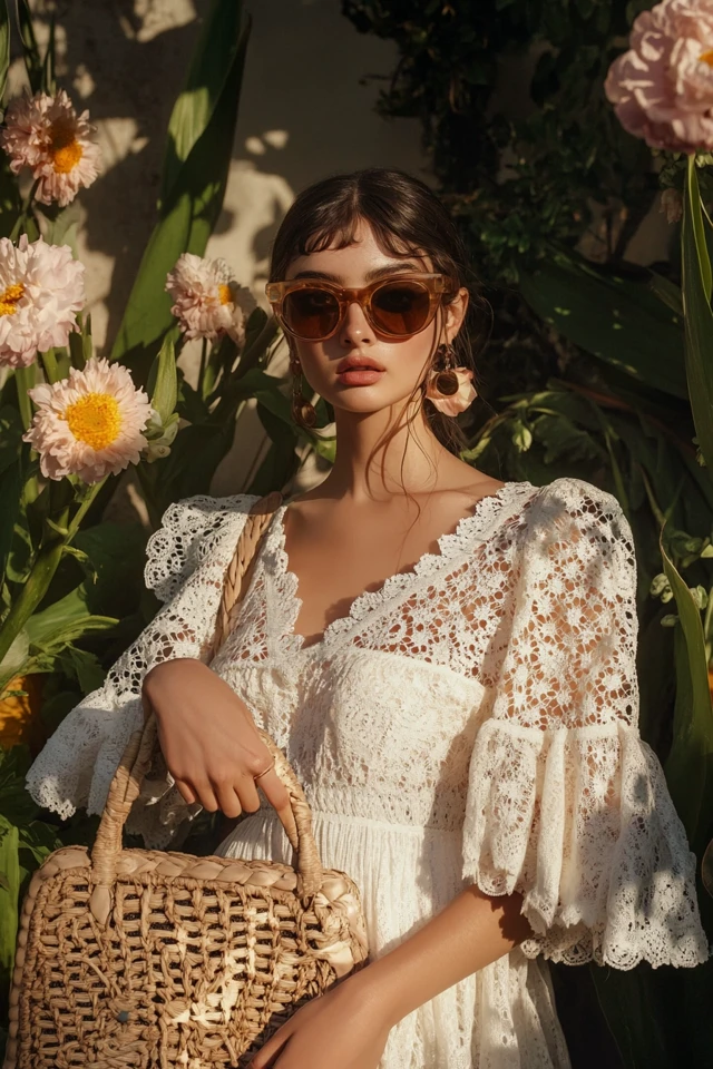 Eyelet Fabric in Feminine Spring Dresses