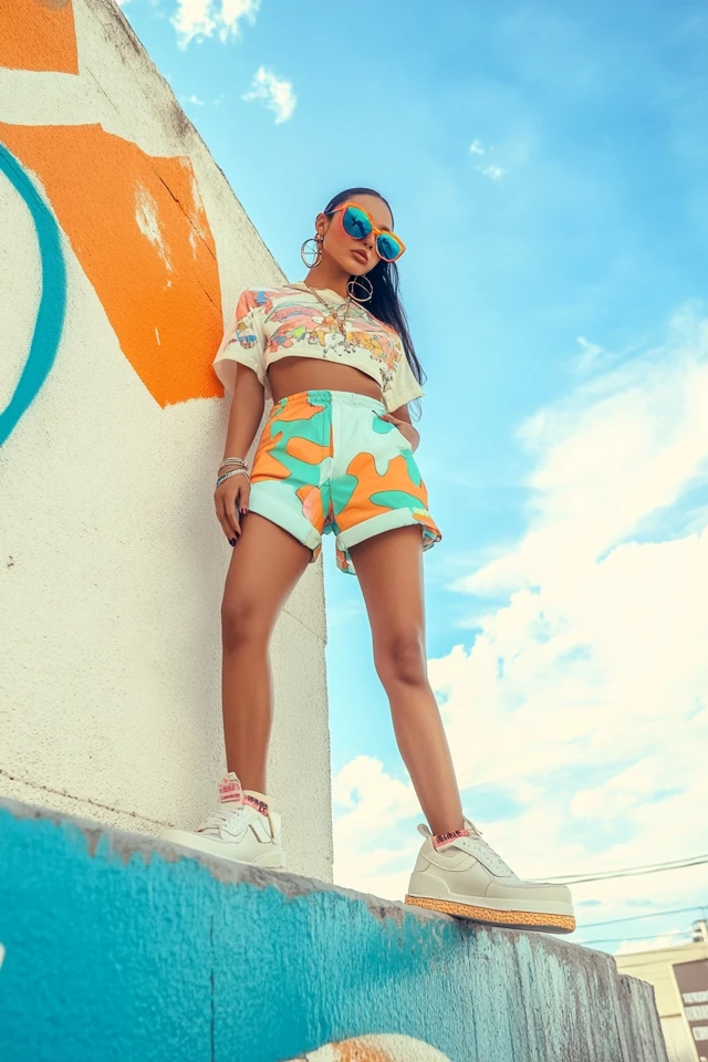 Bright Statement Sneakers for Summer Outfits