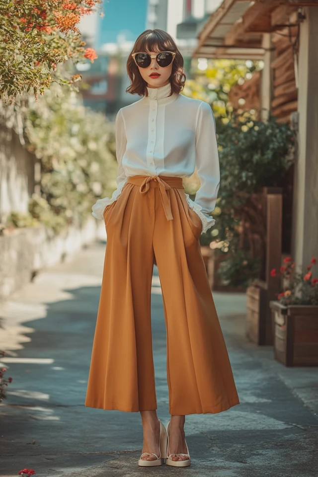 Wide-Leg Culottes for Vintage-Inspired Outfits