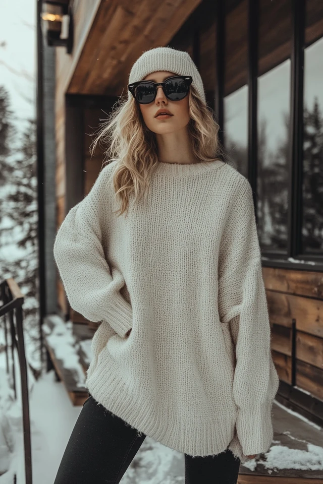 Oversized Sweaters with High-Low Hemlines