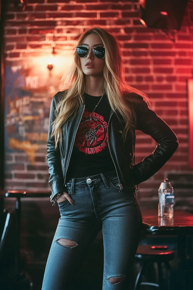 Edgy Open Mic Night Looks with Leather Jackets