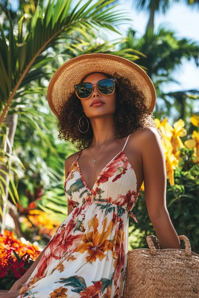 Breezy Tropical Brunch Looks with Maxi Dresses